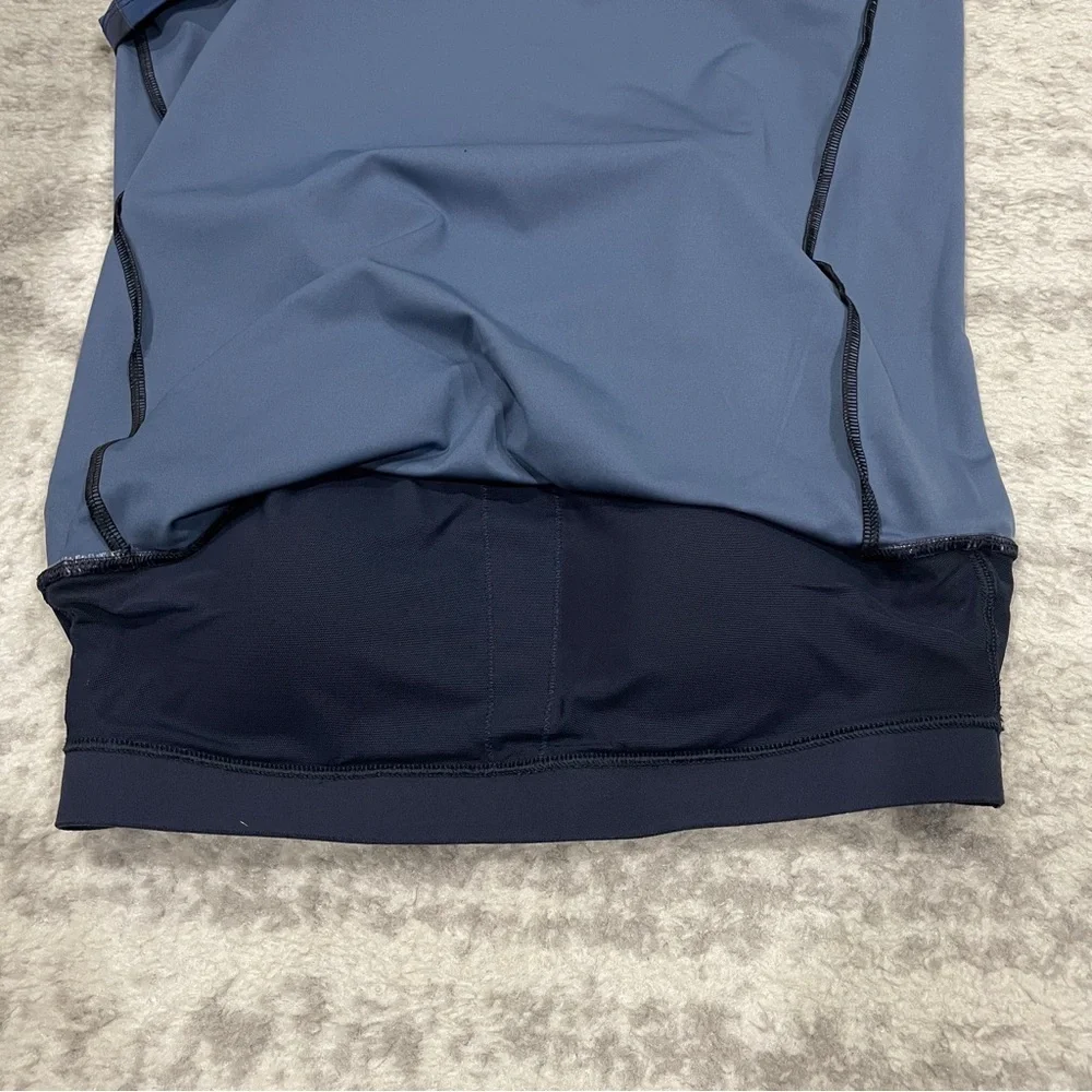 Athleta Blue and Black Lightening Print Support Top - Picture 5 of 10